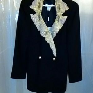 Double-breasted black Blazer/ jacket made in Italy